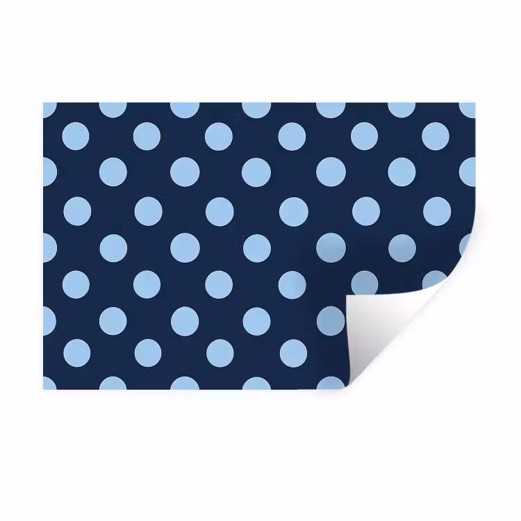Klassiek - Dots - Blauw Muursticker klein 286 -3d