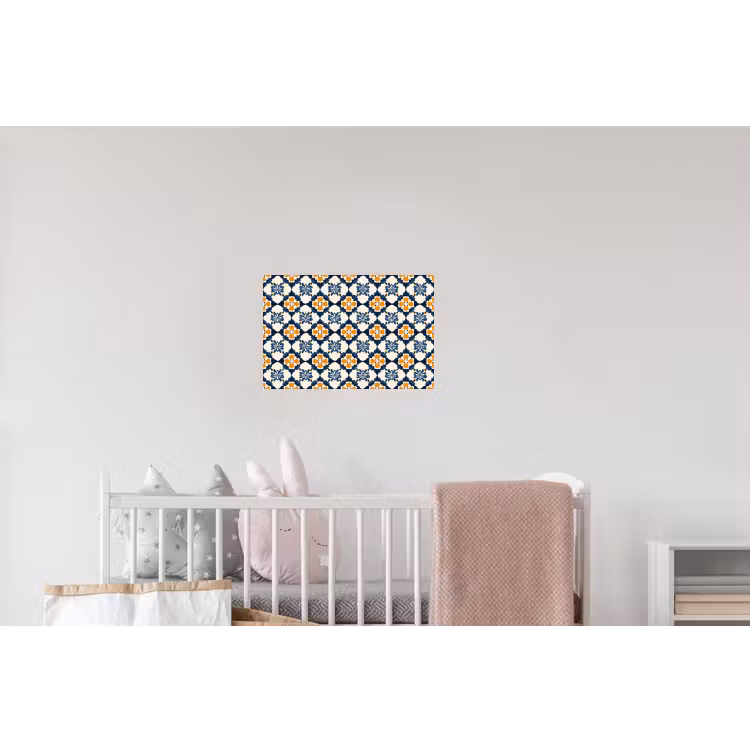 Klassiek - Geometrisch - Blauw Muursticker klein 286 -kinderkamer
