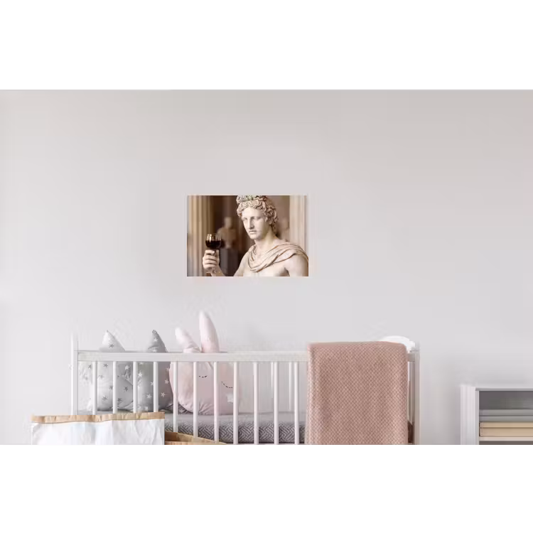 Klassiek - Marmer - Wijn Muursticker klein -kinderkamer