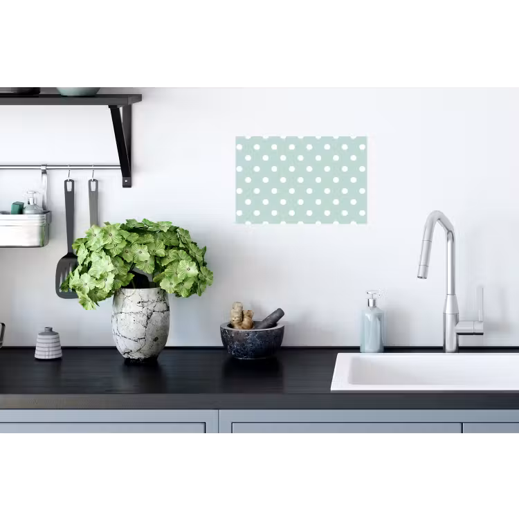 Klassiek - Polka - Groen Muursticker klein 286 -keuken