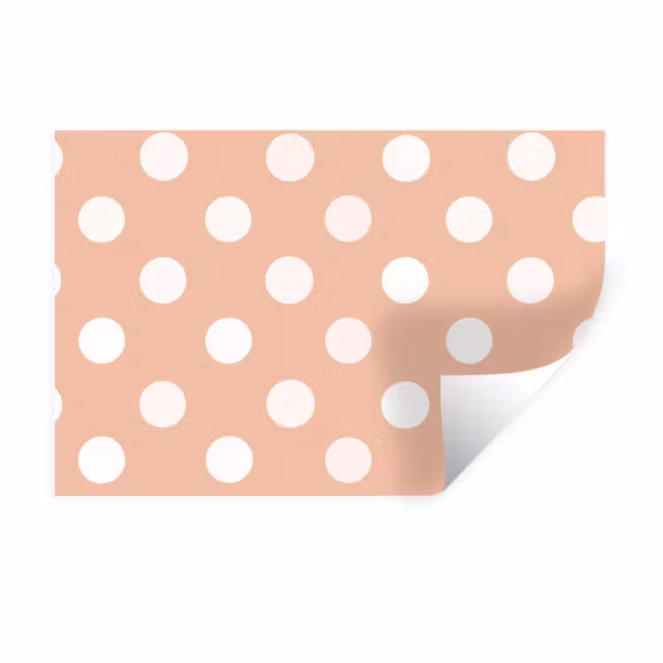 Klassiek - Polka - Perzik Muursticker klein 286 -3d