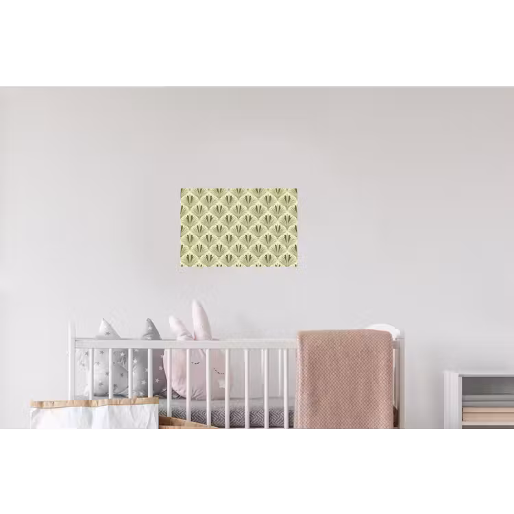 Klassiek - Waaier - Groen Muursticker klein 286 -kinderkamer