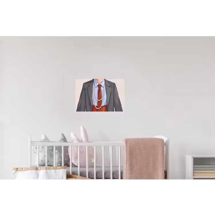 Kleding - Strik - Parels - Klassiek - Mode Muursticker klein -kinderkamer