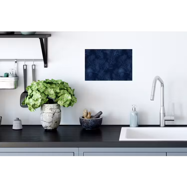Koraal - Takken - Patroon - Nachtblauw Muursticker klein 286 -keuken