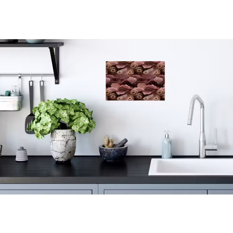 Koraal - Organisch - Roze Muursticker klein 286 -keuken