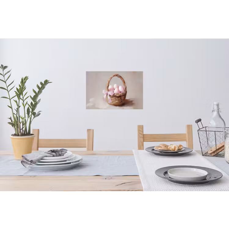 Mand - Eieren - Roze Muursticker klein -eettafel