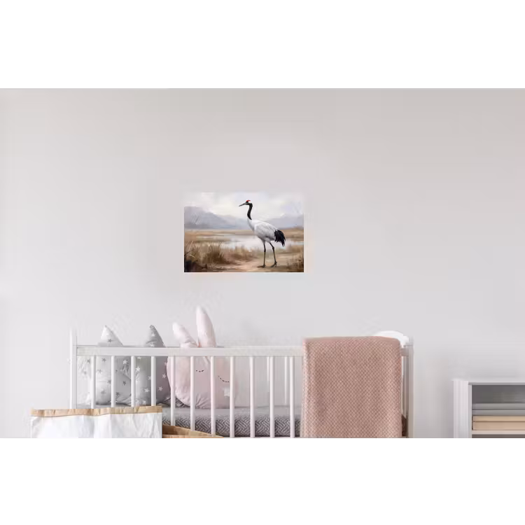 Kraanvogel - Natuur - Realistisch Muursticker klein -kinderkamer