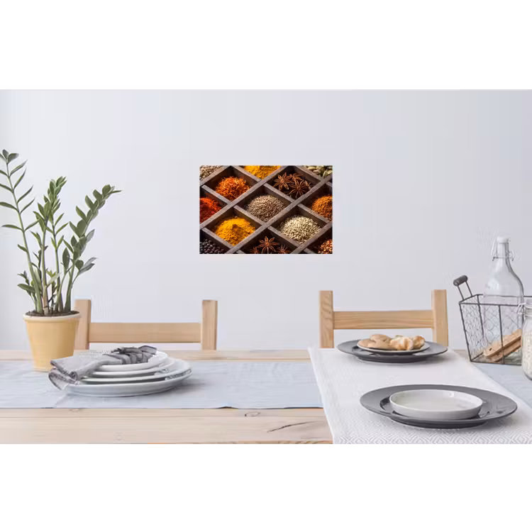 Wandtattoo – Kräuter – Holz – Essen - Kruiden - Houten - Eten Muursticker klein