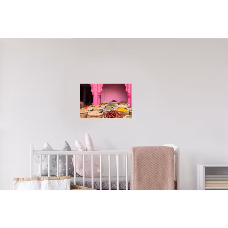 Wandtattoo – Kräuter – Markt – Rosa - Kruiden - Markt - Roze Muursticker klein