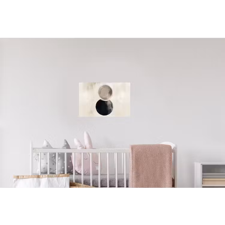 Cirkels - Vorm - Beige - Abstract Muursticker klein -kinderkamer
