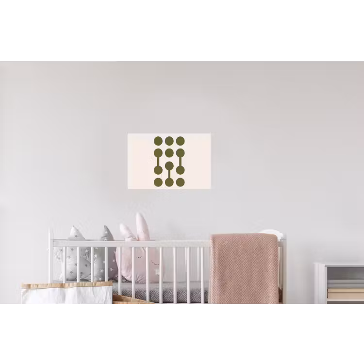 Cirkels - Geometrisch - Abstract - Modern - Groen Muursticker klein -kinderkamer