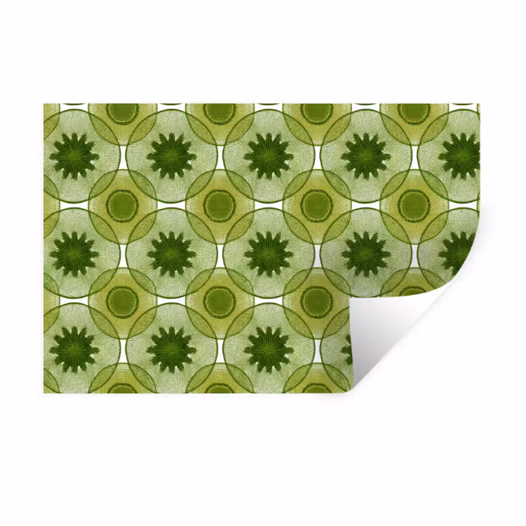 Cirkels - Patroon - Groen Muursticker klein 286 -3d