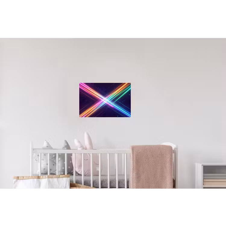 Kruisen - Lasterstralen - Neon Muursticker klein -kinderkamer
