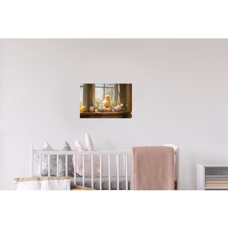 Kuiken - Raam - Paaseieren Muursticker klein -kinderkamer