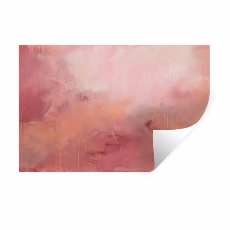 Kunst - Vloeiend - Pastel - Abstract Muursticker klein -3d
