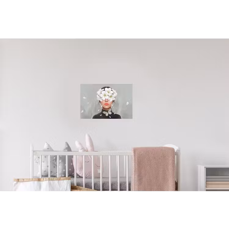 Lelies - Portret - Wit Muursticker klein -kinderkamer