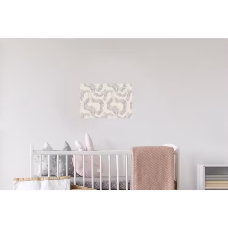 Lijnen - Patroon - Beige - Minimalistisch Muursticker klein 286 -kinderkamer