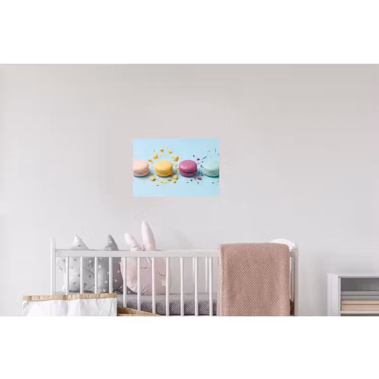 Macarons - Kleurrijk - Pastel Muursticker klein -kinderkamer