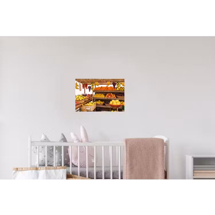 Wandtattoo – Marktstand – Obst – Frisch - Marktkraam - Fruit - Vers Muursticker klein
