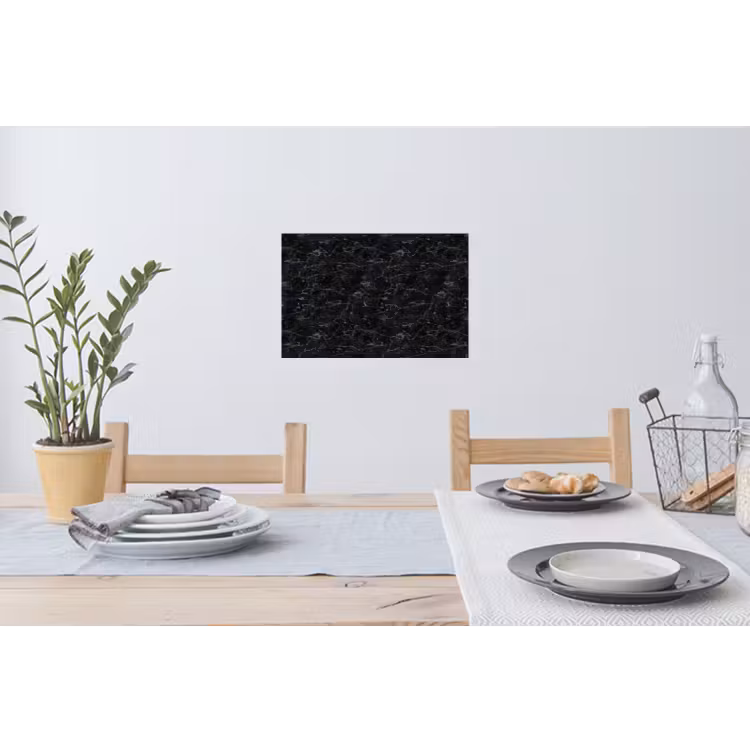 Marmer - Aders - Zwart Muursticker klein 286 -eettafel