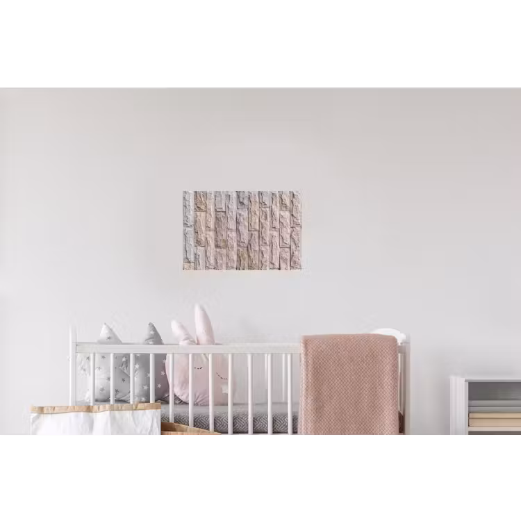 Muur - Steen - Ruw - Beige - Textuur Muursticker klein -kinderkamer
