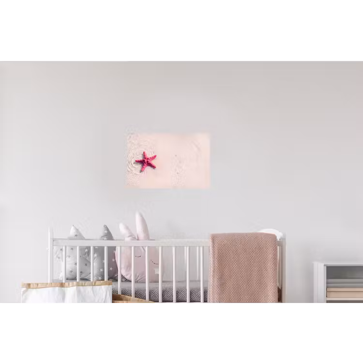Zeeleven - Zeester - Strand - Roze - Water Muursticker klein -kinderkamer