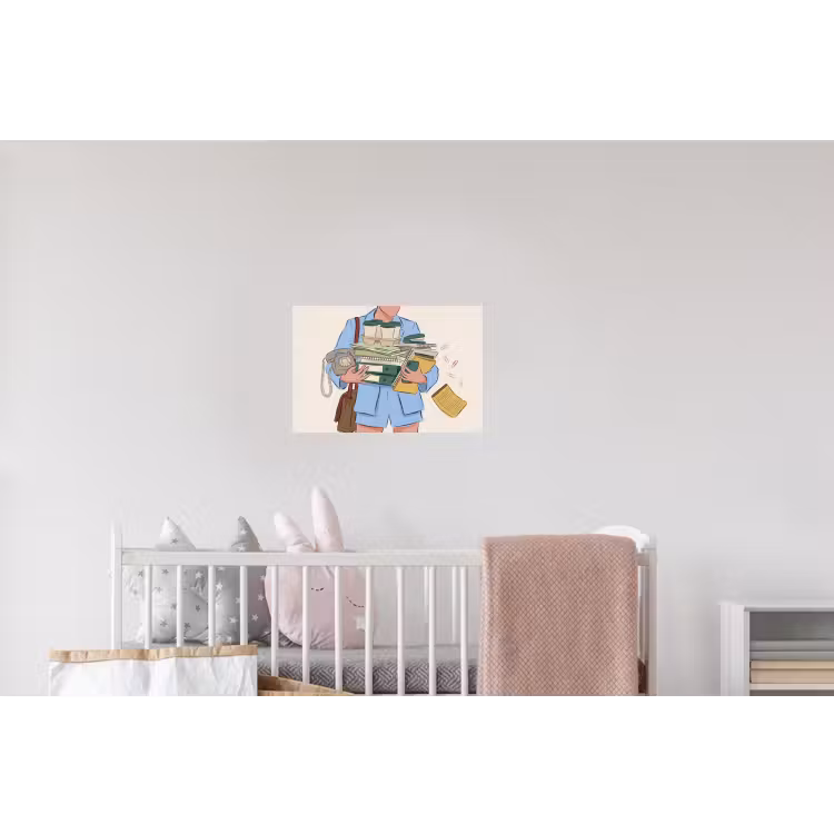 Mens - Kantoorartikelen - Werk - Modern Muursticker klein -kinderkamer