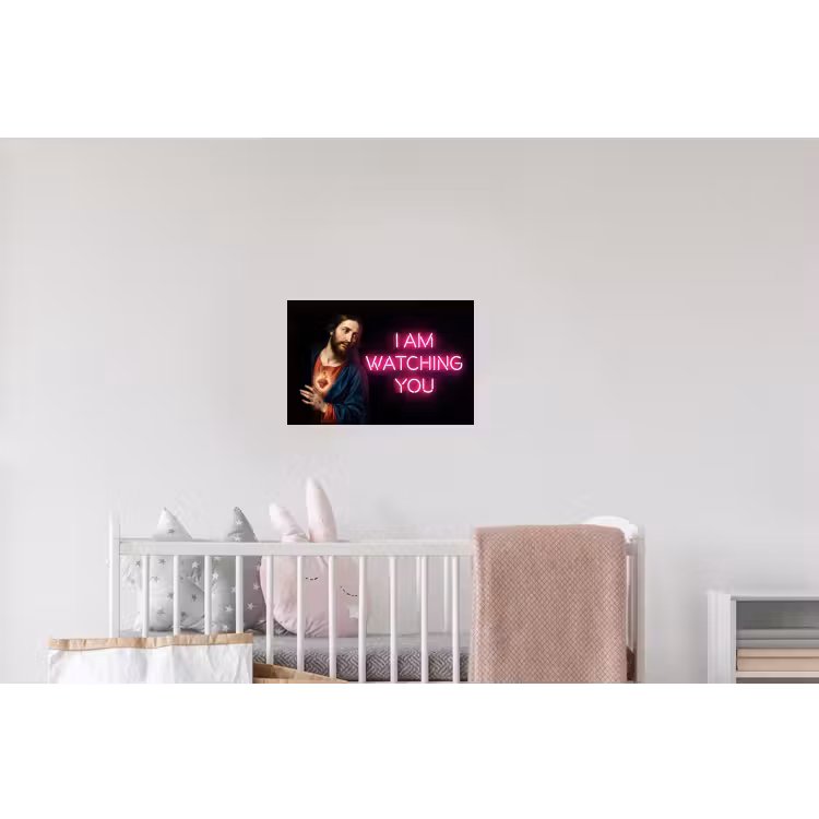 Man - Tekst - Neon Muursticker klein -kinderkamer