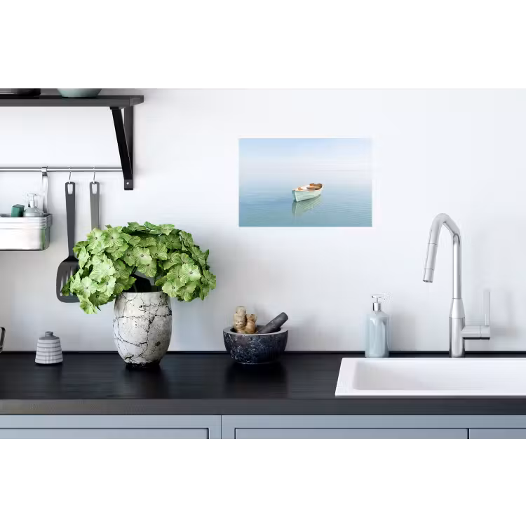 Minimalistisch - Boot - Zee Muursticker klein -keuken
