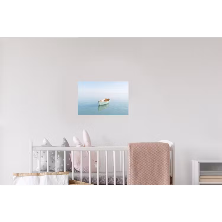 Minimalistisch - Boot - Zee Muursticker klein -kinderkamer