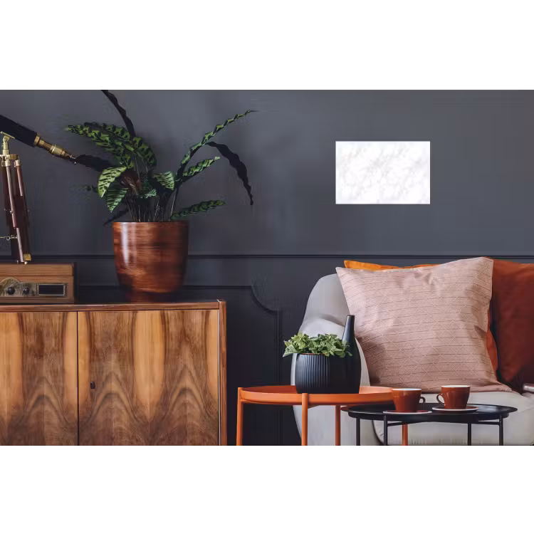 Minimalistisch - Wit - Grijze aders Muursticker klein 286 -kamerbank