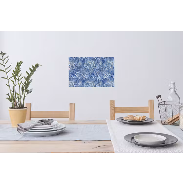 Modern - Abstract - Blauw Muursticker klein 286 -eettafel