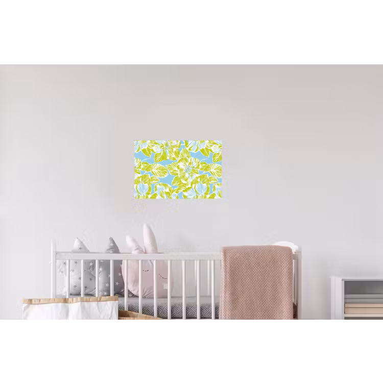 Modern - Bloemen - Groen Muursticker klein 286 -kinderkamer