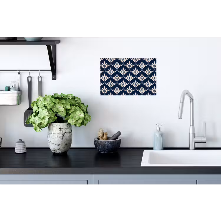 Modern - Ontwerp - Blauw Muursticker klein 286 -keuken