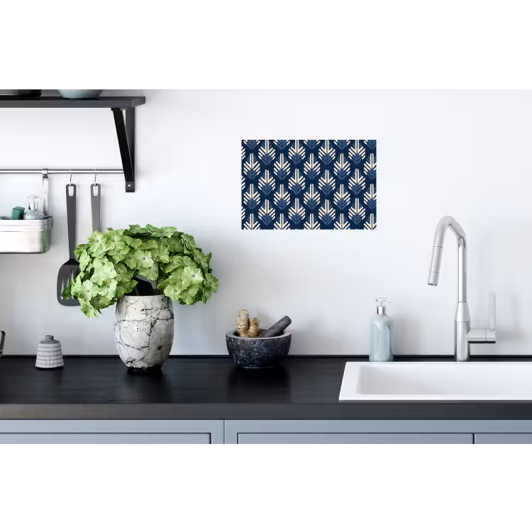 Modern - Patroon - Blauw Muursticker klein 286 -keuken