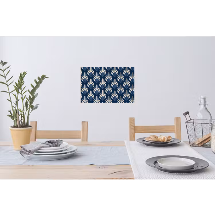 Modern - Patroon - Blauw Muursticker klein 286 -eettafel