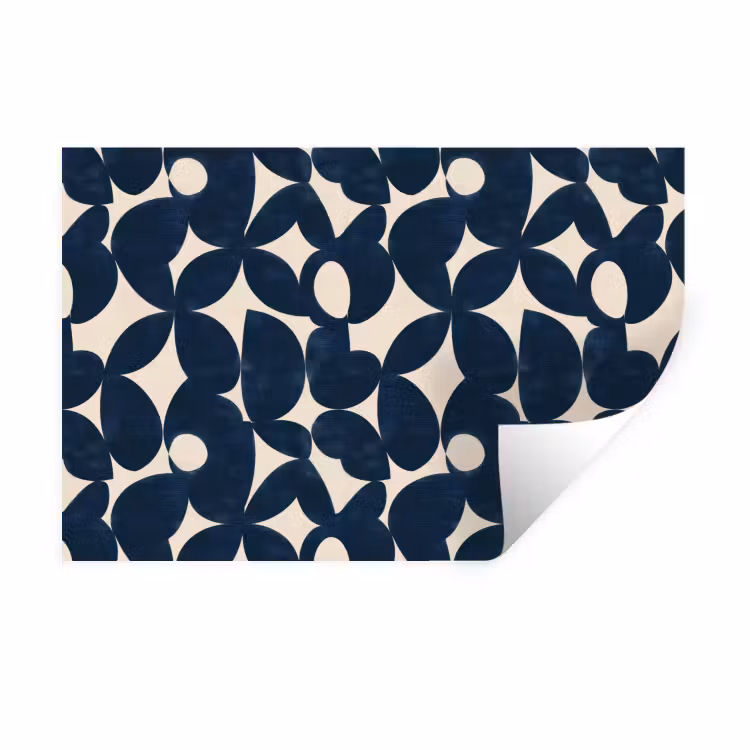 Modern - Geometrisch - Blauw Muursticker klein 286 -3d
