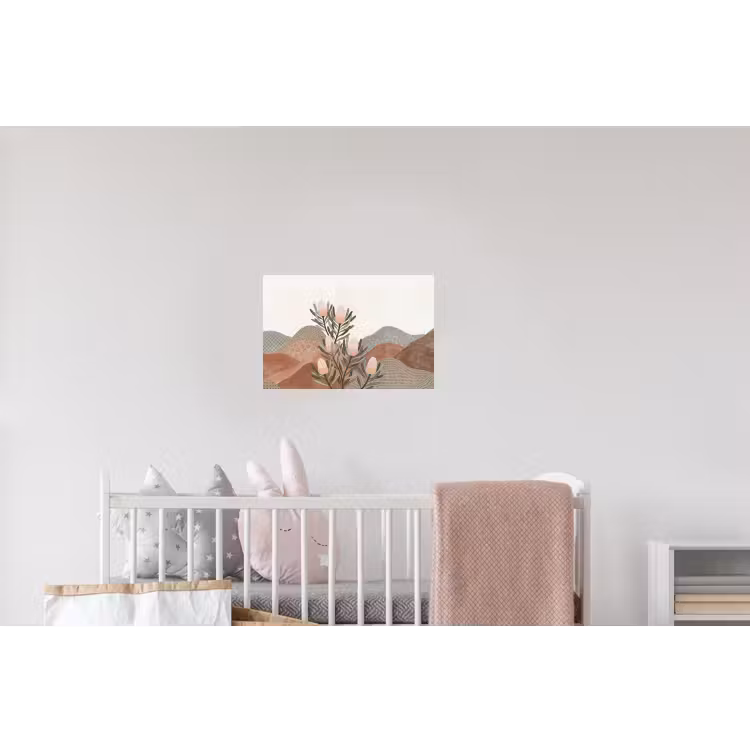 Modern - Heuvels - Terracotta Muursticker klein -kinderkamer