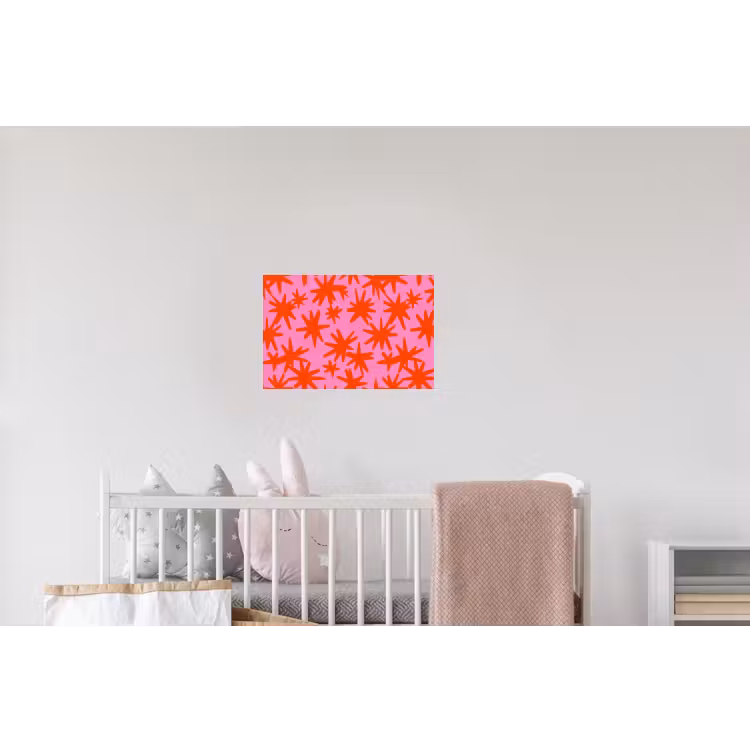 Modern - Sterren - Roze Muursticker klein 286 -kinderkamer