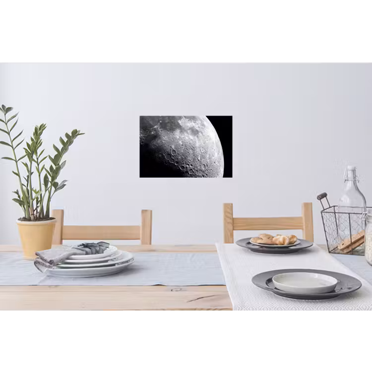 Wandtattoo – Mond – Krater – Weltraum - Maan - Kraters - Ruimte Muursticker klein
