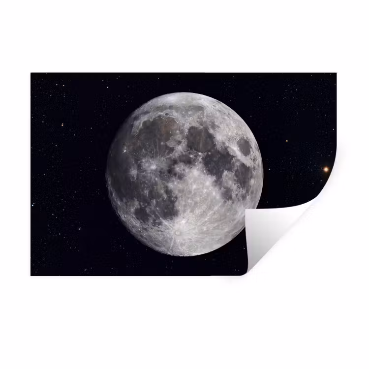 Wandtattoo – Mond – Sterne – Weltraum - Maan - Sterren - Ruimte Muursticker klein