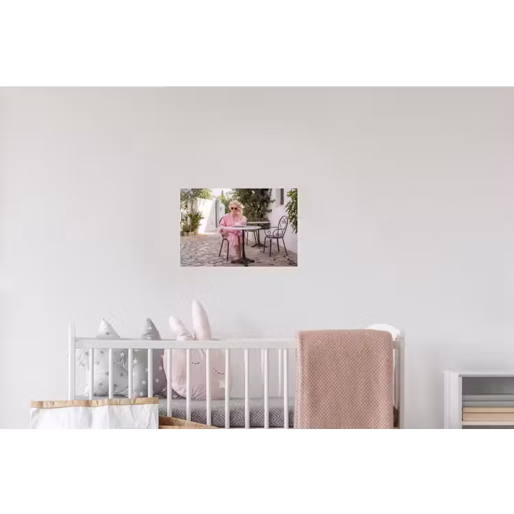 Ochtendjas - Krulspelden - Roze Muursticker klein -kinderkamer