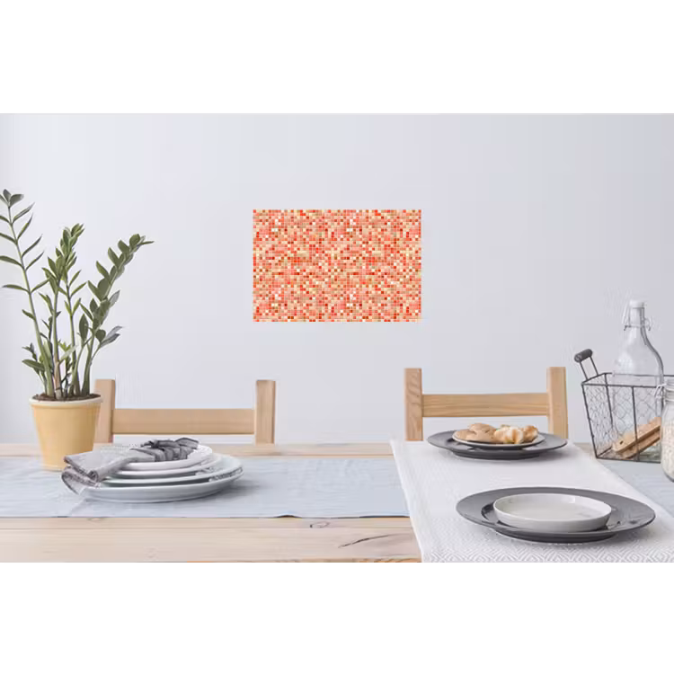 Mozaïek - Tegel - Patroon - Kleurrijk Muursticker klein 286 -eettafel