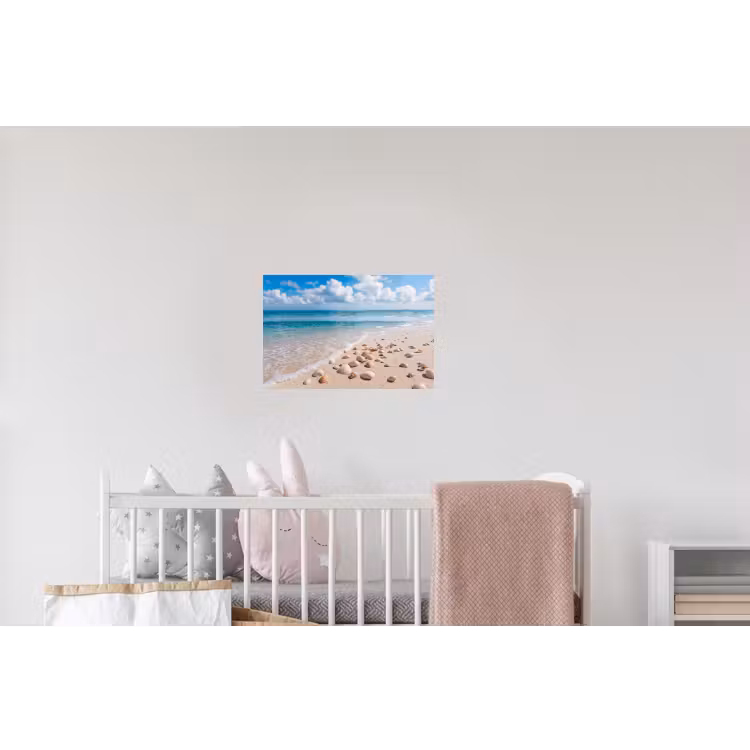 Schelpen - Strand - Natuur - Beige Muursticker klein -kinderkamer