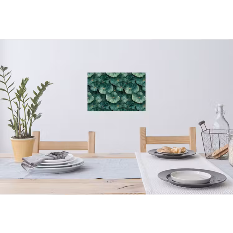 Patroon - Bladeren - Groen Muursticker klein 286 -eettafel