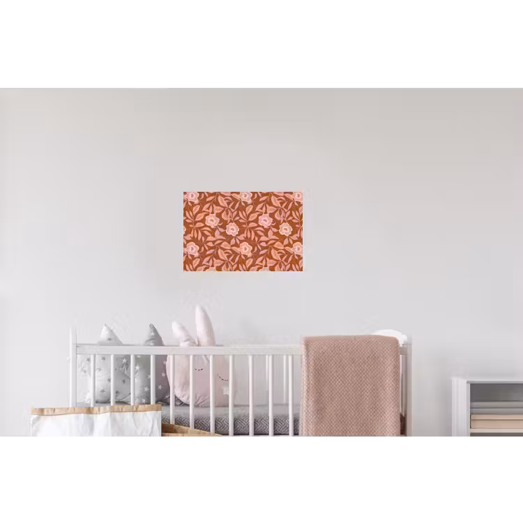 Patroon - Bladeren - Terracotta Muursticker klein 286 -kinderkamer