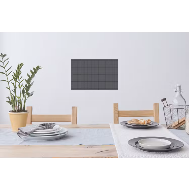 Patroon - Tegel - Grafiet - Grijs Muursticker klein 286 -eettafel