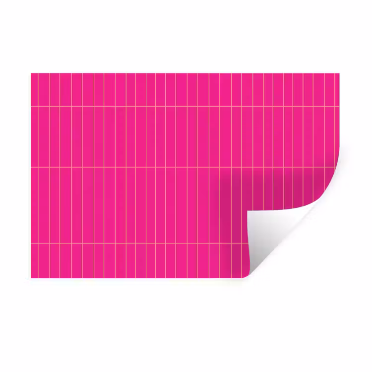 Patroon - Tegel - Magenta - Roze Muursticker klein 286 -3d