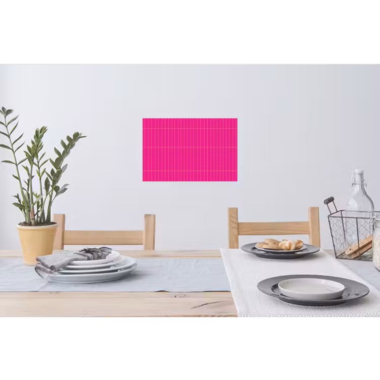 Patroon - Tegel - Magenta - Roze Muursticker klein 286 -eettafel