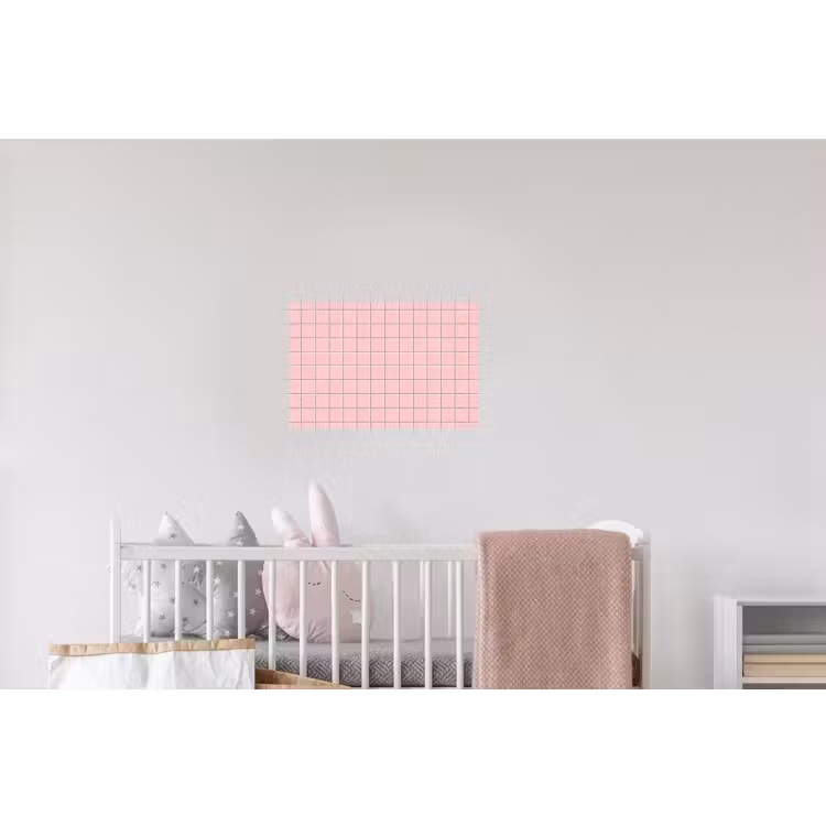 Patroon - Tegel - Pastelroze Muursticker klein 286 -kinderkamer